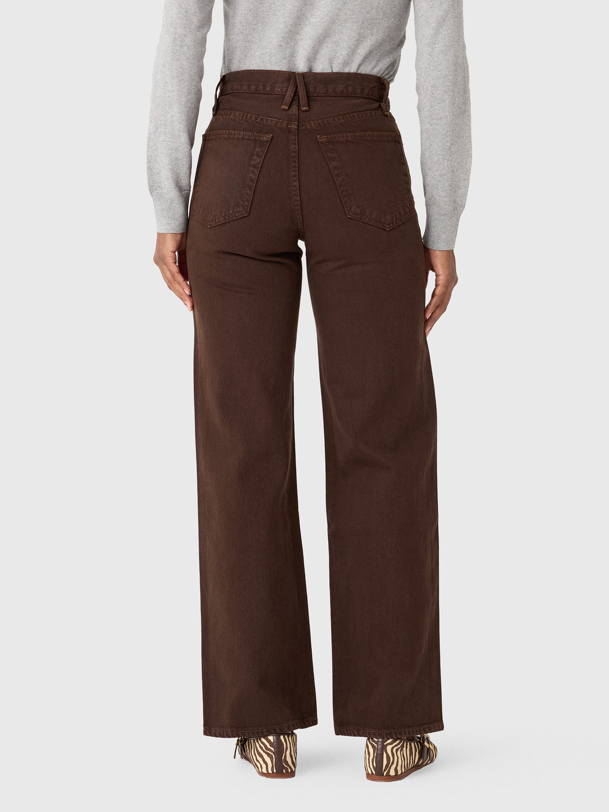 SLVRLAKE Women's Grace Wide Leg Jean - Saint Bernard