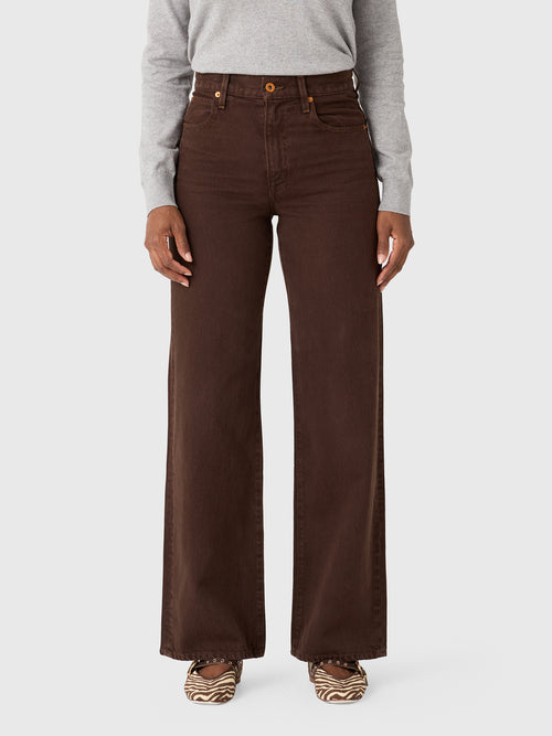 SLVRLAKE Women's Grace Wide Leg Jean - Saint Bernard