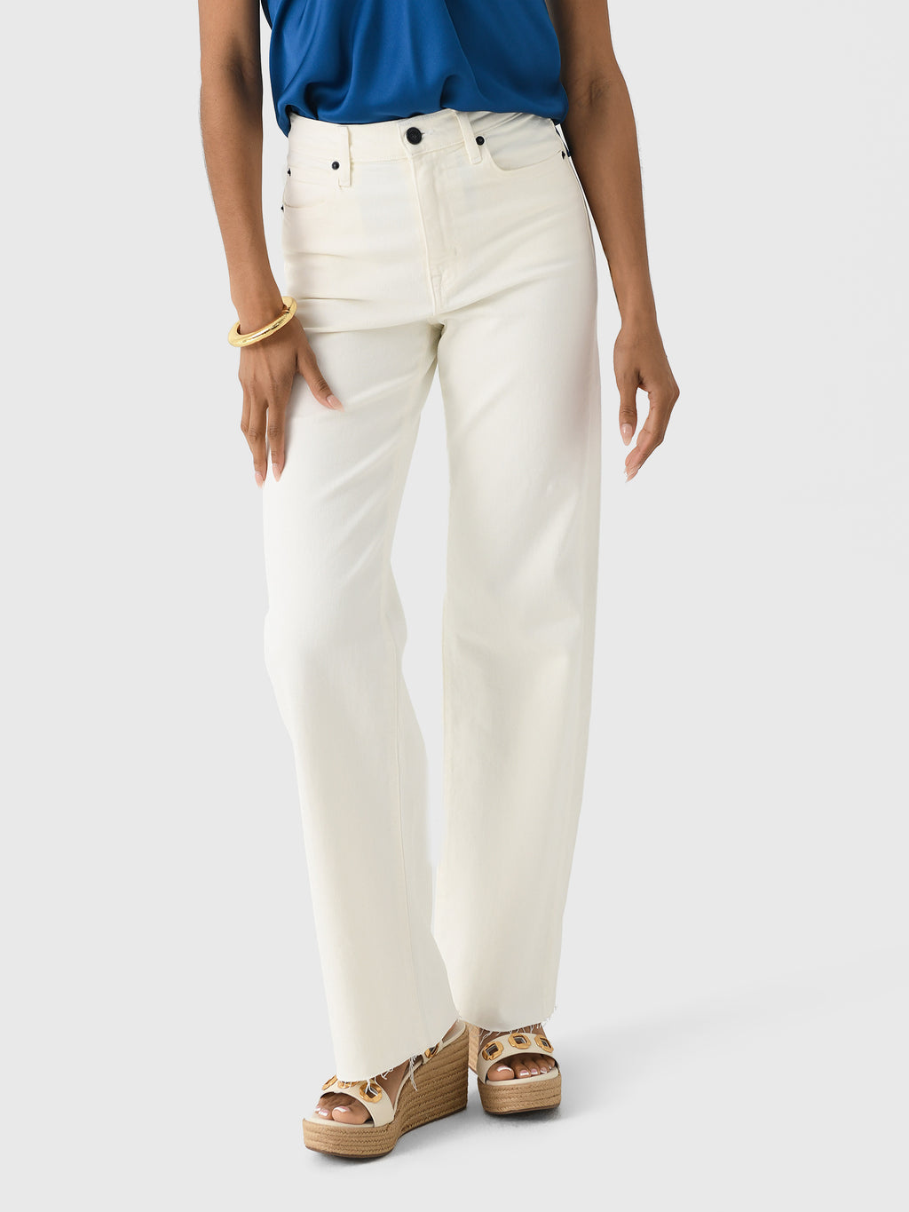 SLVRLAKE Women's Grace Wide Leg Jean - Saint Bernard