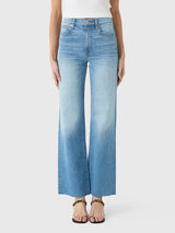 SLVRLAKE Women's Grace High Rise Wide Leg Jean - Saint Bernard
