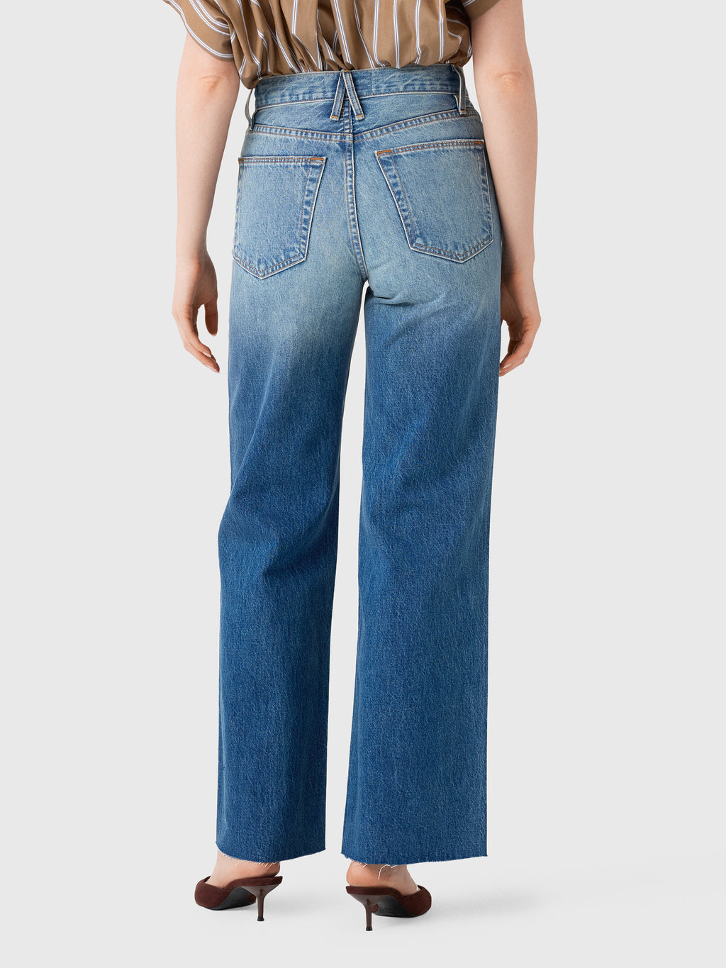 SLVRLAKE Women's Grace Wide Leg Jean - Saint Bernard