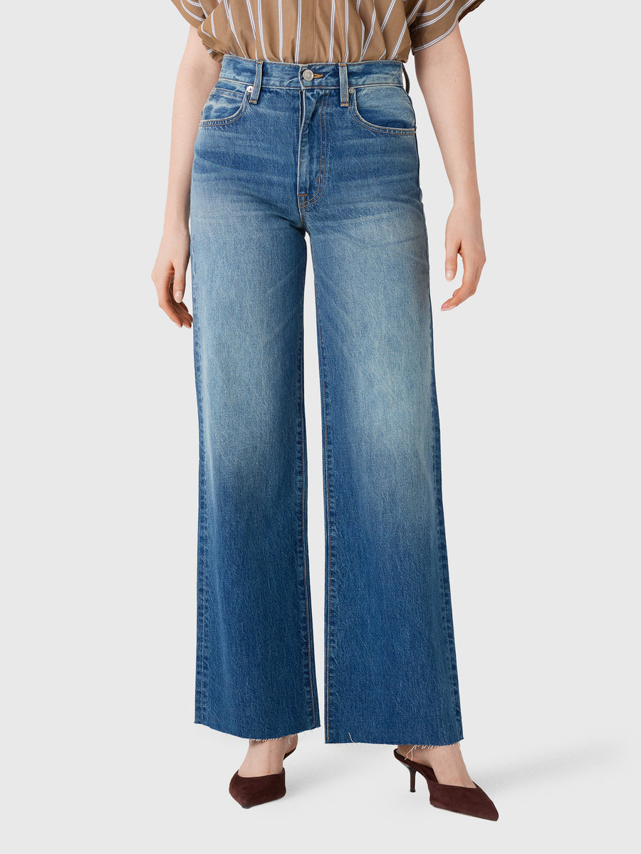 SLVRLAKE Women's Grace Wide Leg Jean - Saint Bernard