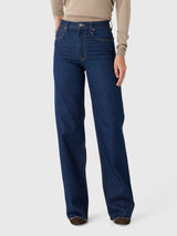 SLVRLAKE Women's Grace High Rise Wide Leg Jean - Saint Bernard