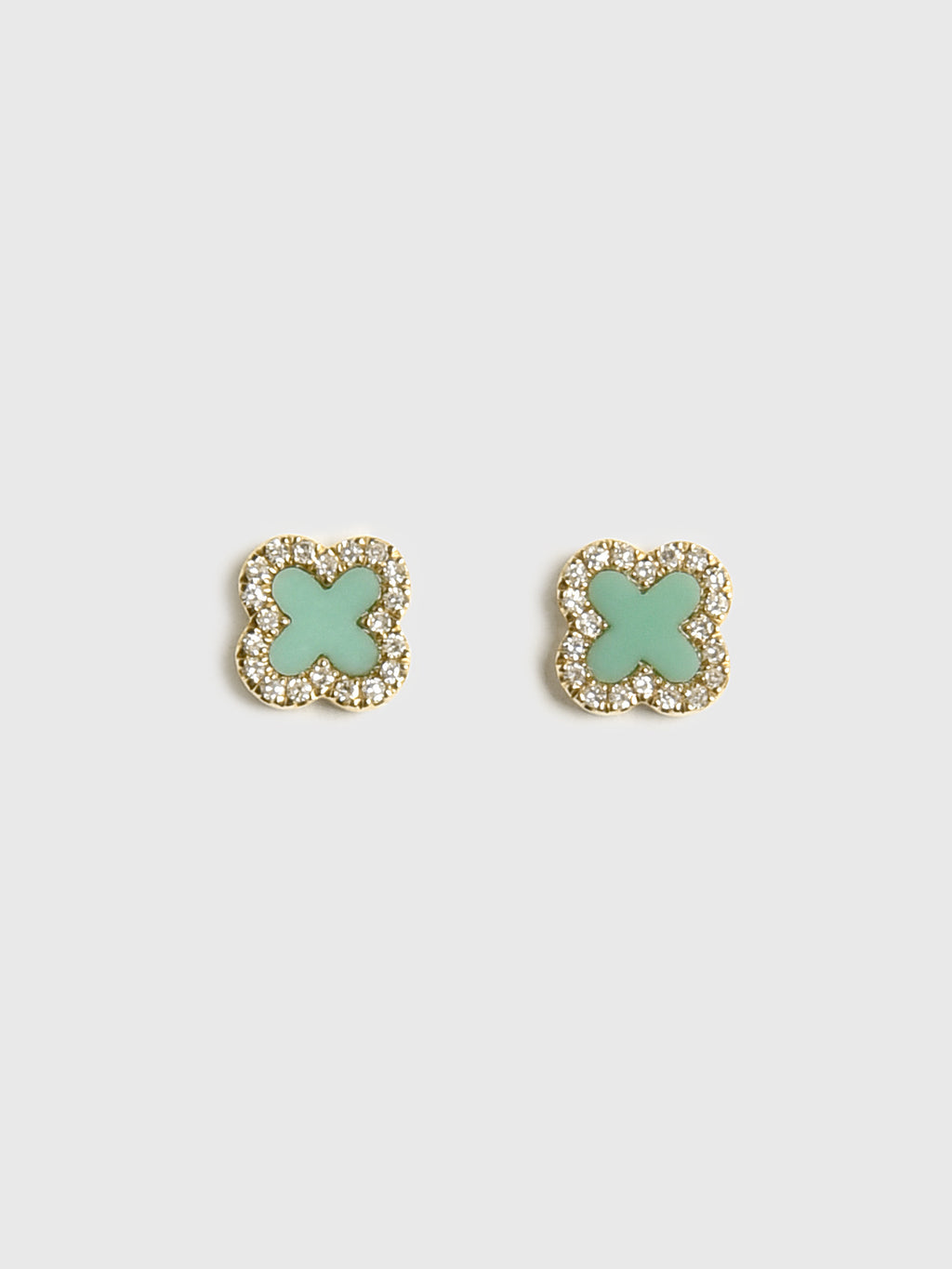Francie B. Green Clover Stud Earrings - Saint Bernard