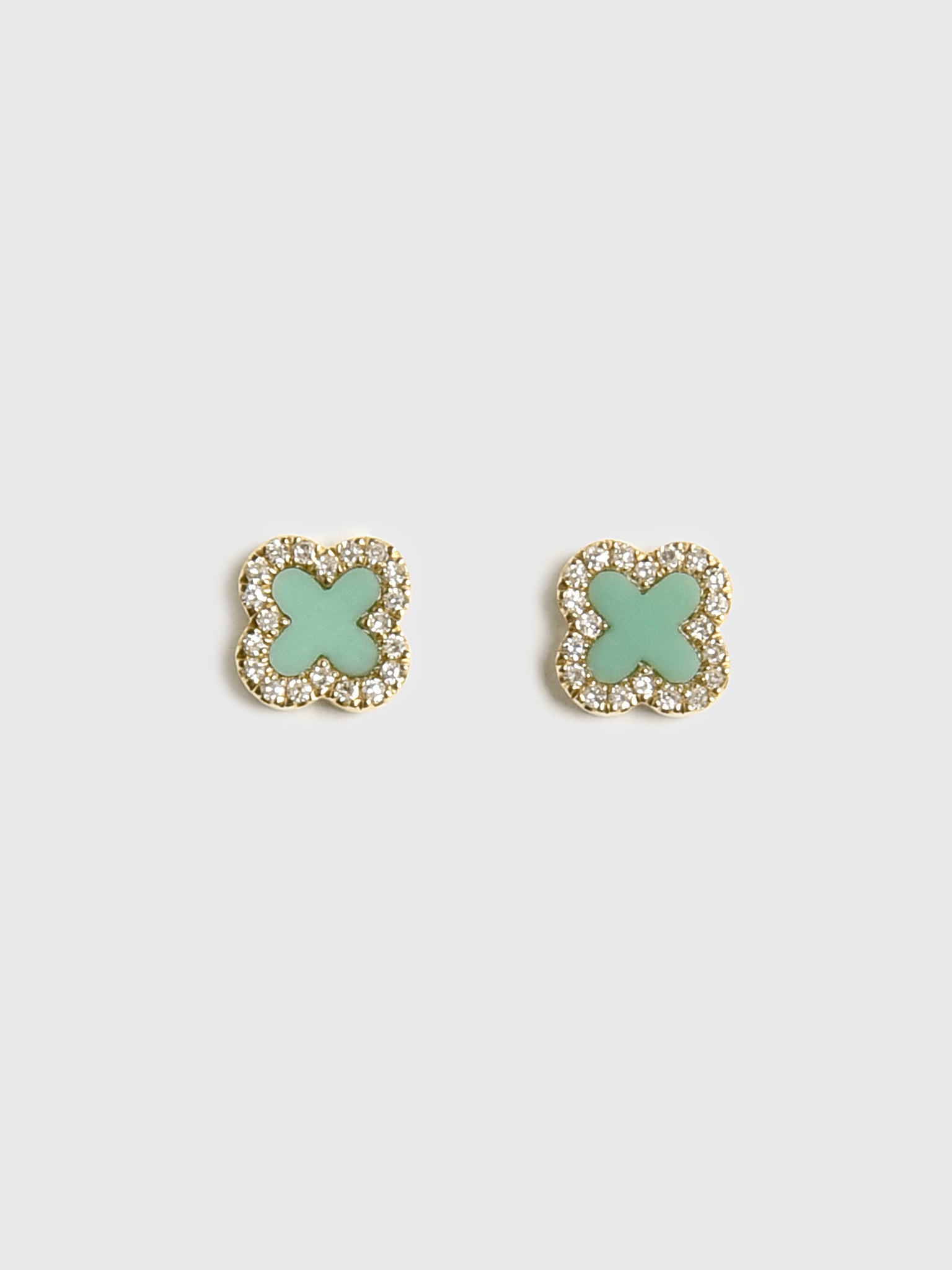Francie B. Green Clover Stud Earrings - Saint Bernard