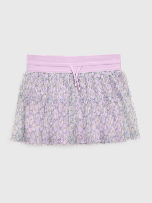 Courtside Kids Girls' Lavender Love Pleated Skort
