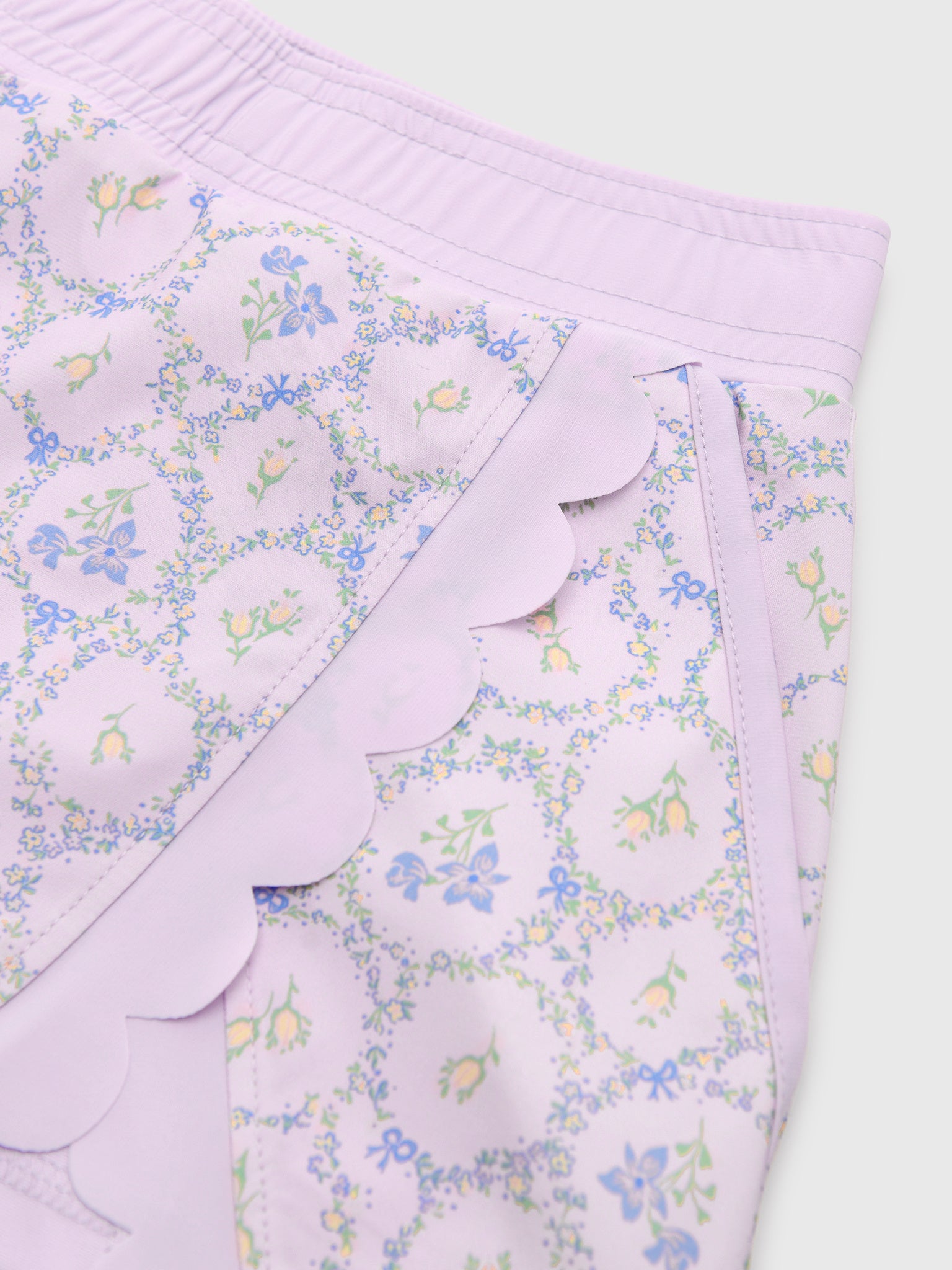 Courtside Kids Girls' Lavender Love Scalloped Skort - Saint Bernard