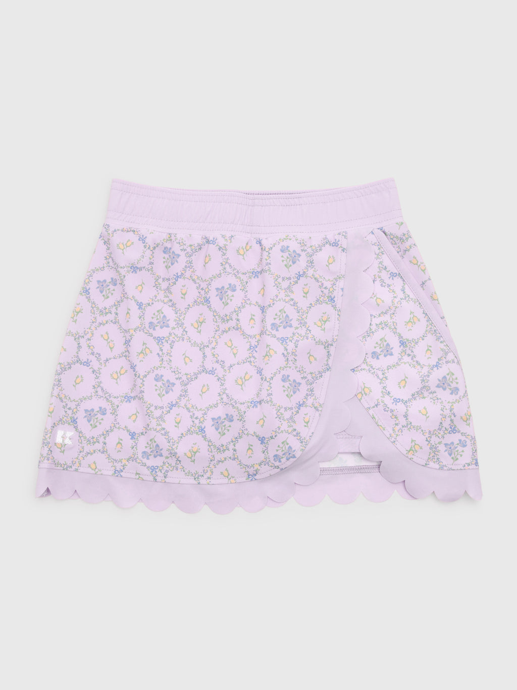 Courtside Kids Girls' Lavender Love Scalloped Skort - Saint Bernard