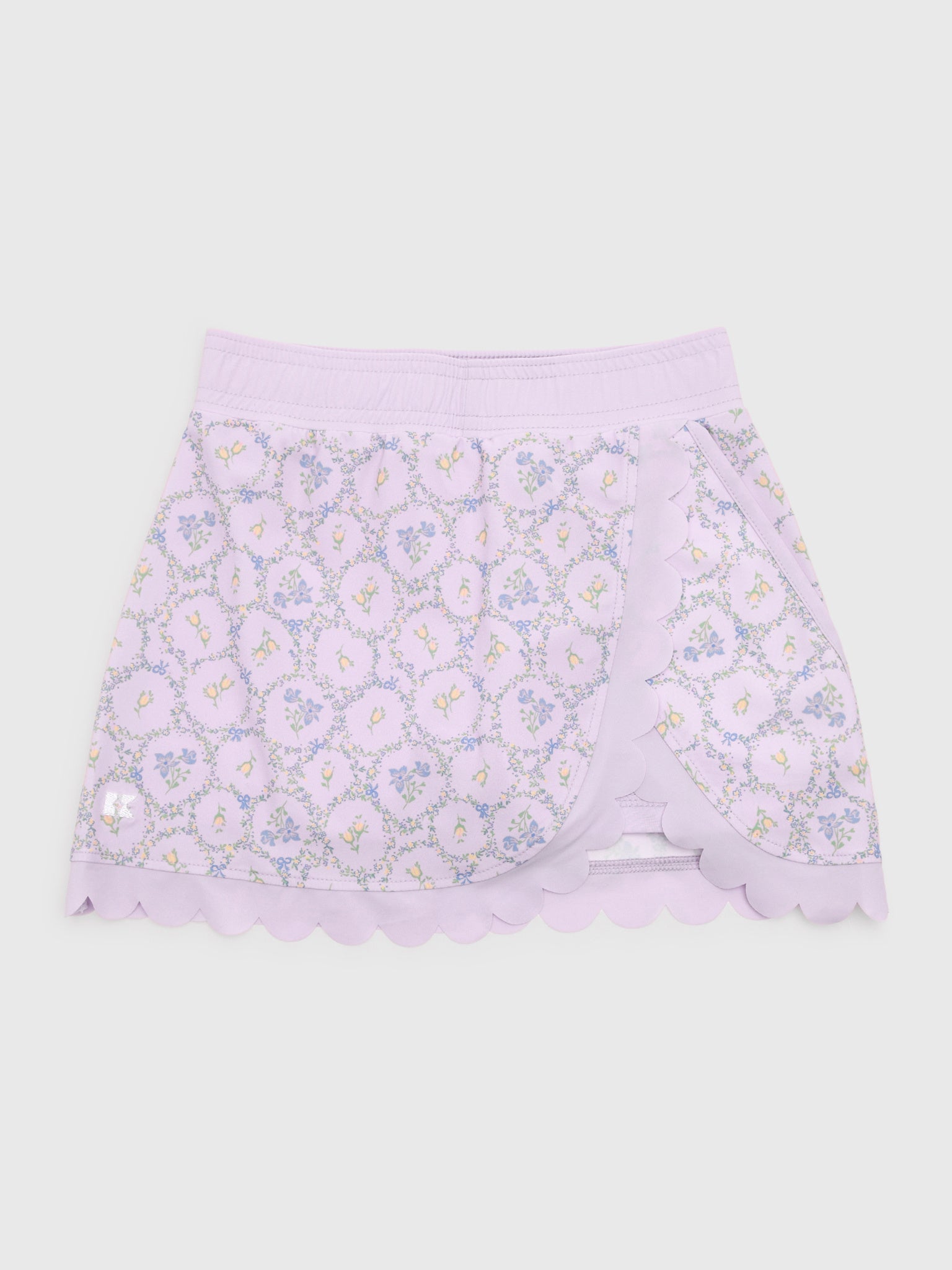 Courtside Kids Girls' Lavender Love Scalloped Skort - Saint Bernard