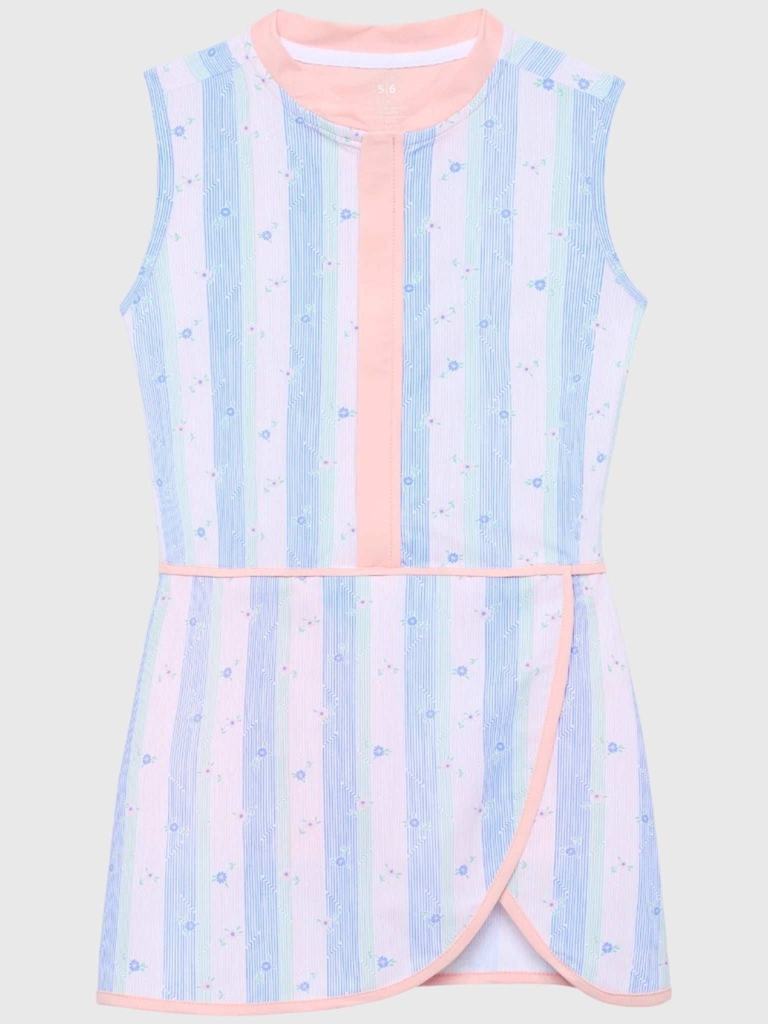 Courtside Kids Girls' Striped In Bloom Court Dress - Saint Bernard