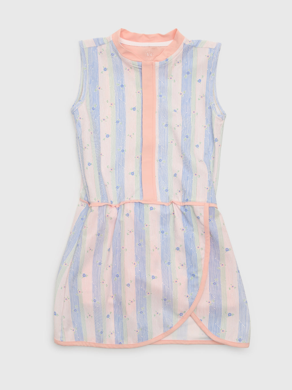 Courtside Kids Girls' Striped In Bloom Court Dress - Saint Bernard