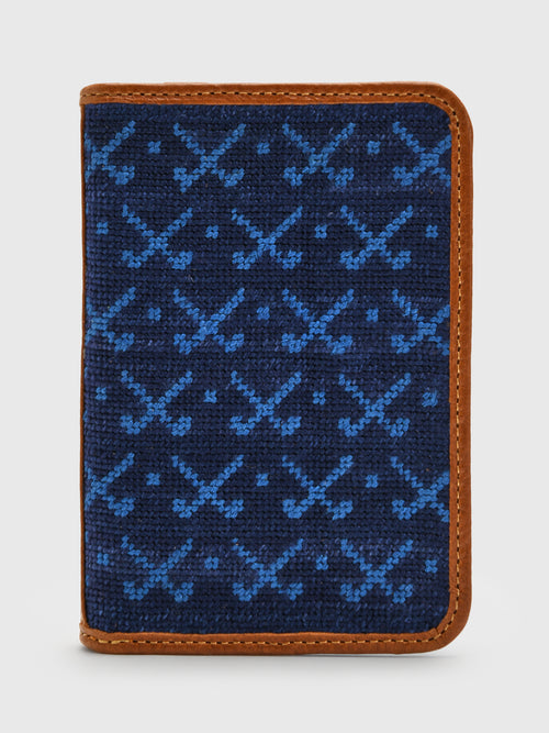 Smathers & Branson Tonal Clubs Needlepoint Golf Scorecard Holder
