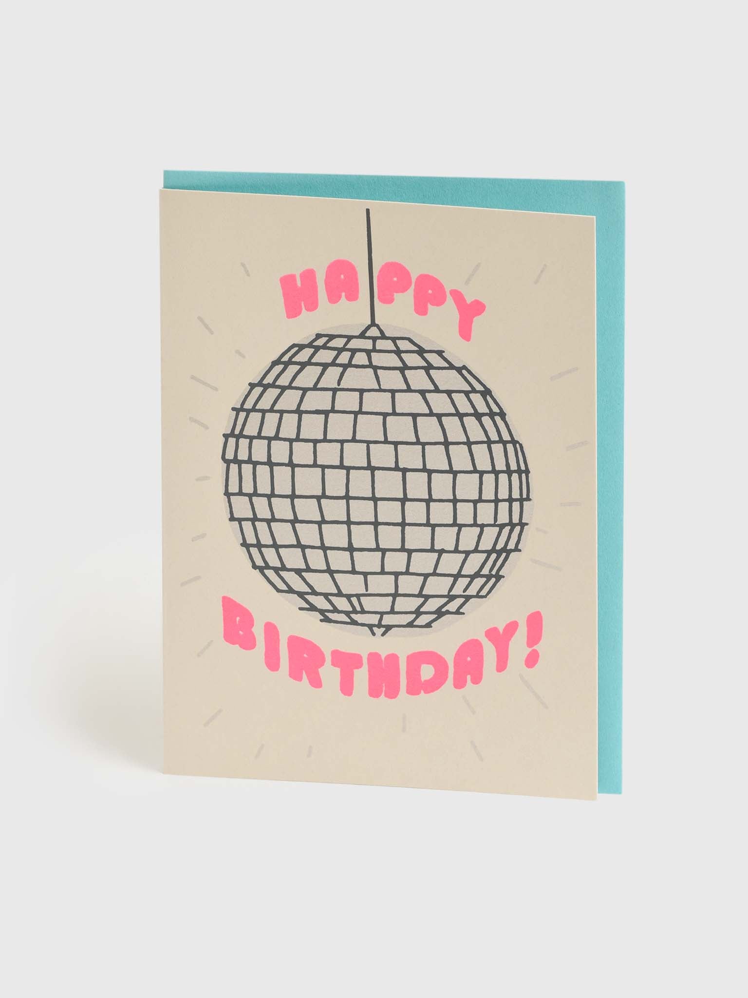 Alphabet Studios Birthday Disco Ball Card - Saint Bernard
