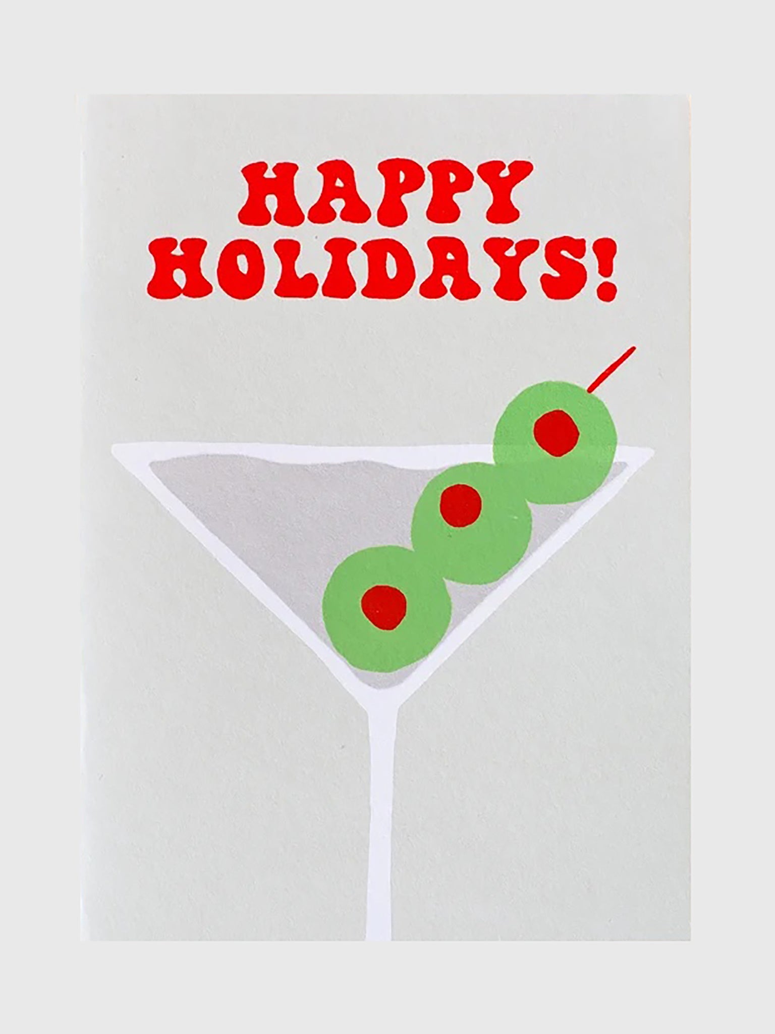 Alphabet Studios Holiday Martini Card - Saint Bernard