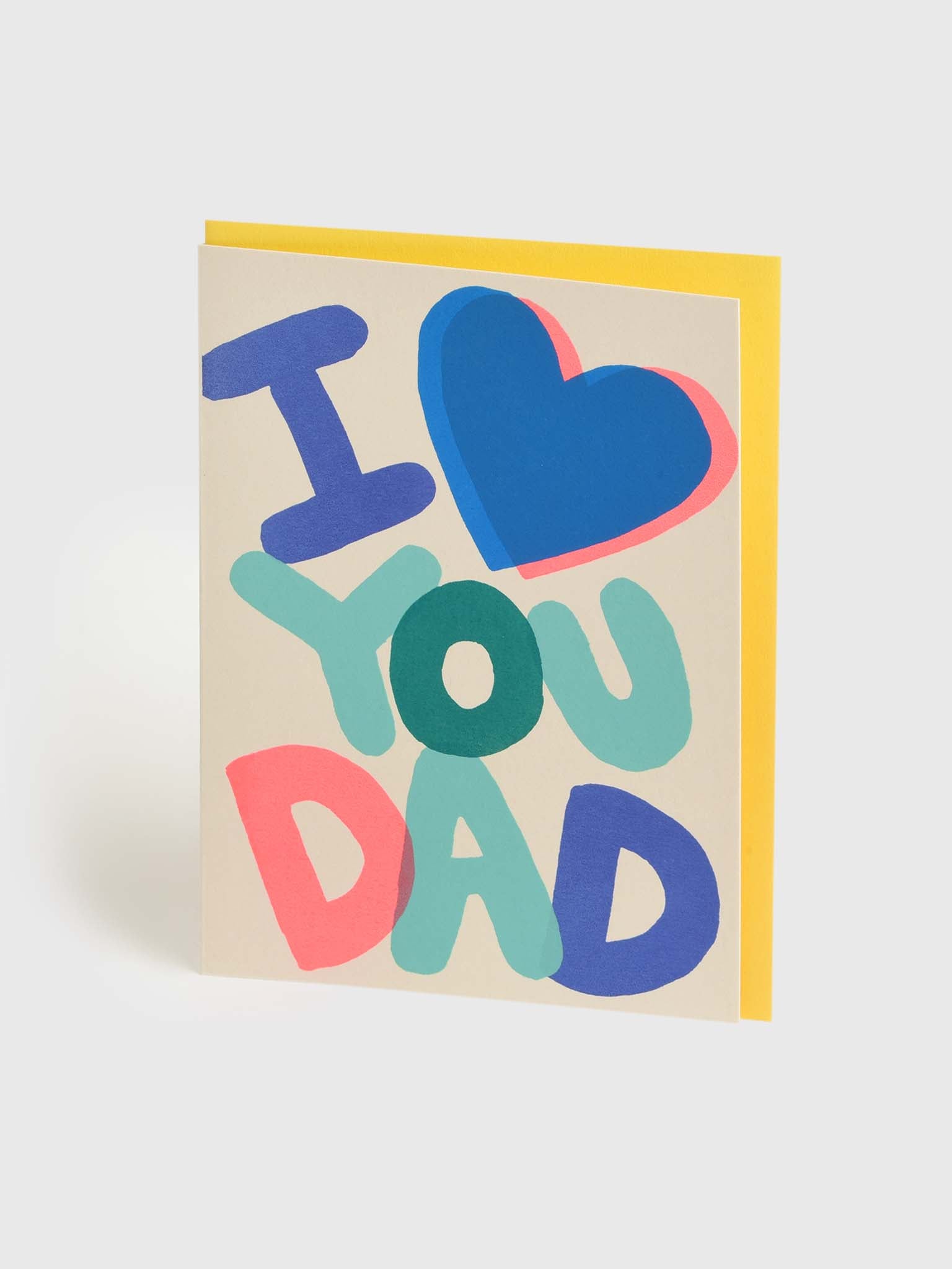 Alphabet Studios I Heart You Dad Card - Saint Bernard