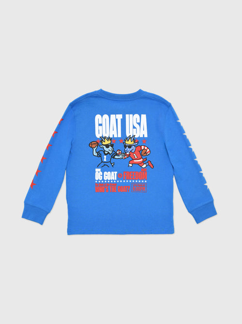 Goat USA Boys' Football Bowl Long Sleeve T-Shirt - Saint Bernard
