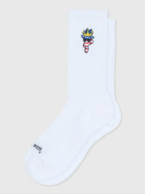 Goat USA Boys' Youth Freedom Crew 6-Pack Socks - Saint Bernard