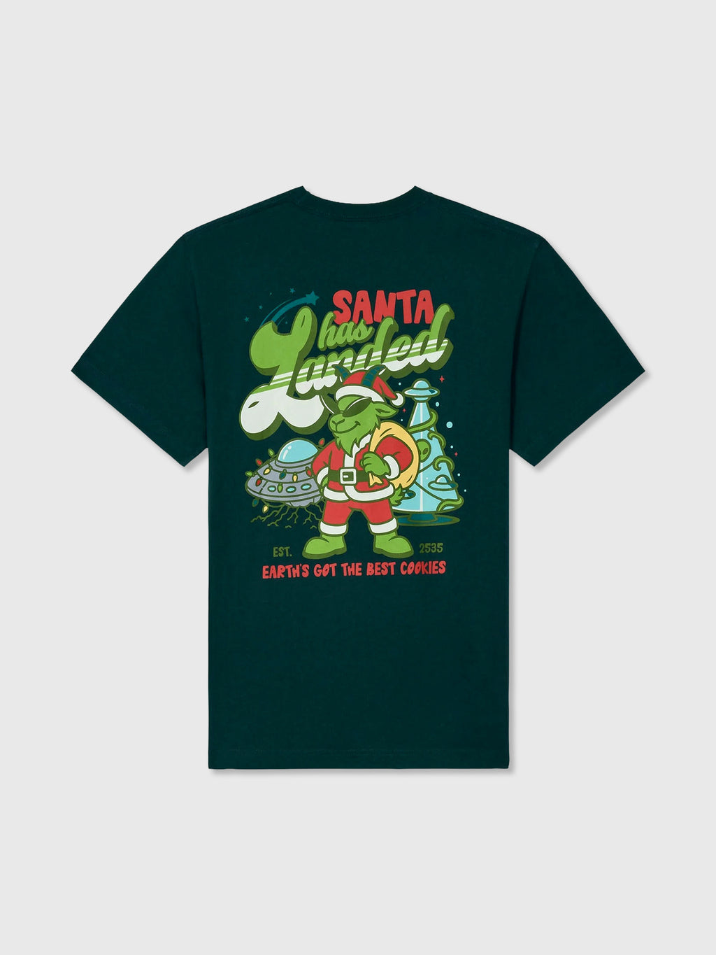Goat USA Boys' Santa Has Landed T-Shirt - Saint Bernard