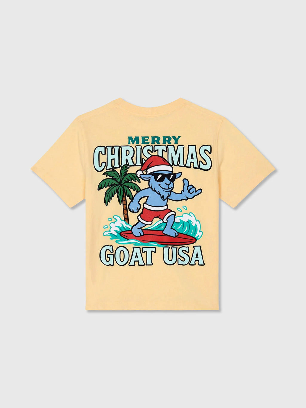 Goat USA Boys' Surfing Santa T-Shirt - Saint Bernard