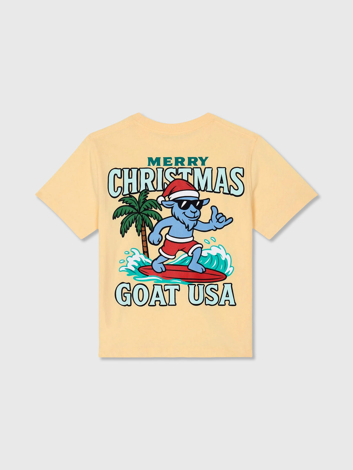Goat USA Boys' Surfing Santa T-Shirt - Saint Bernard