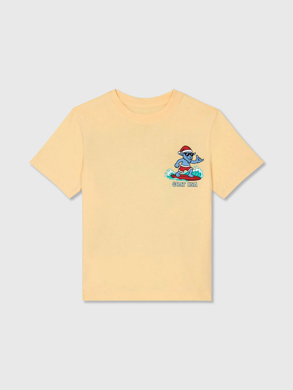 Goat USA Boys' Surfing Santa T-Shirt - Saint Bernard