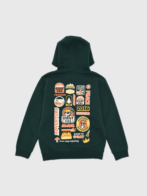 Goat USA Kids' Patch Hooded Sweatshirt - Saint Bernard