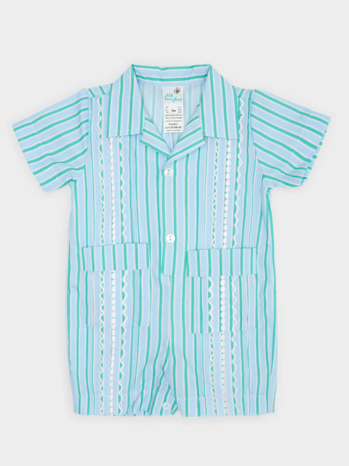 Six Honeybees Baby Boys' Guayabera Romper