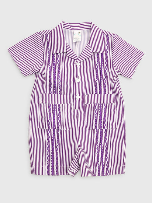 Six Honeybees Baby Boys' Guayabera Romper
