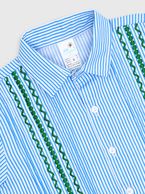 Six Honeybees Boys' Guayabera Shirt - Saint Bernard