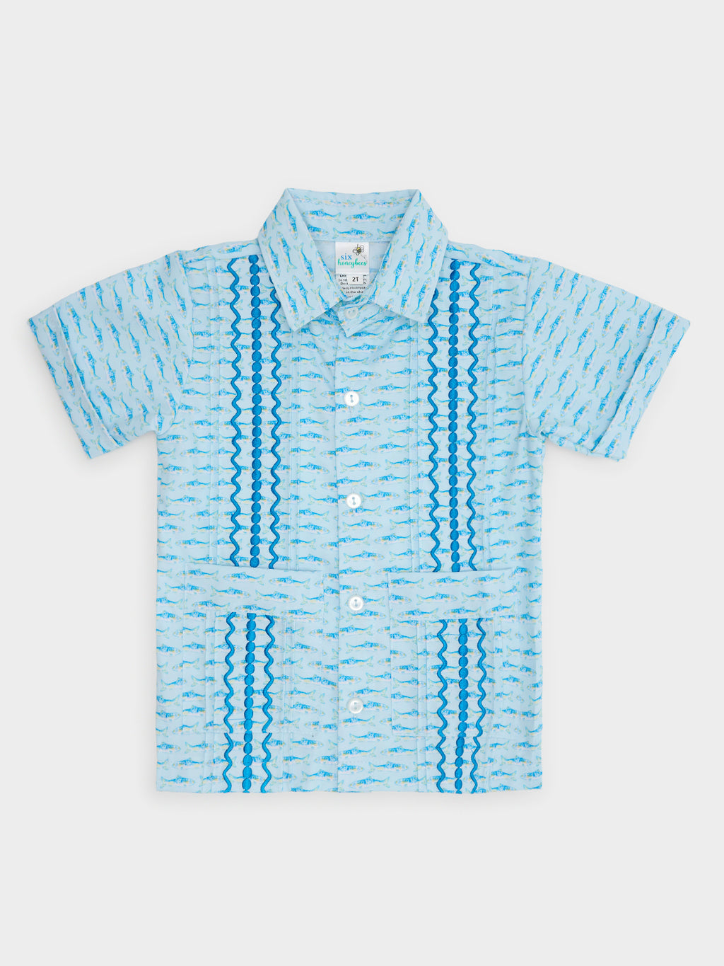 Six Honeybees Boys' Guayabera Shirt - Saint Bernard