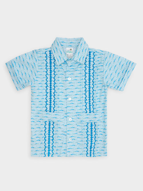Six Honeybees Boys' Guayabera Shirt