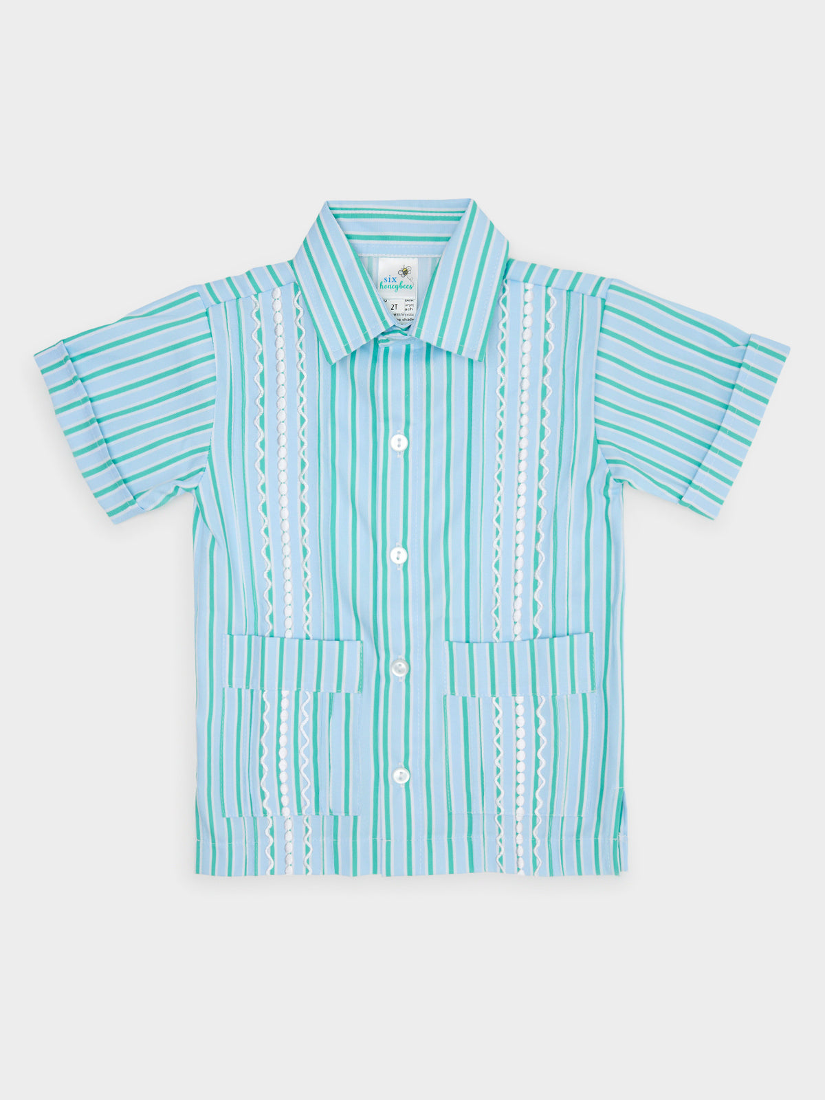 Six Honeybees Boys' Guayabera Shirt - Saint Bernard
