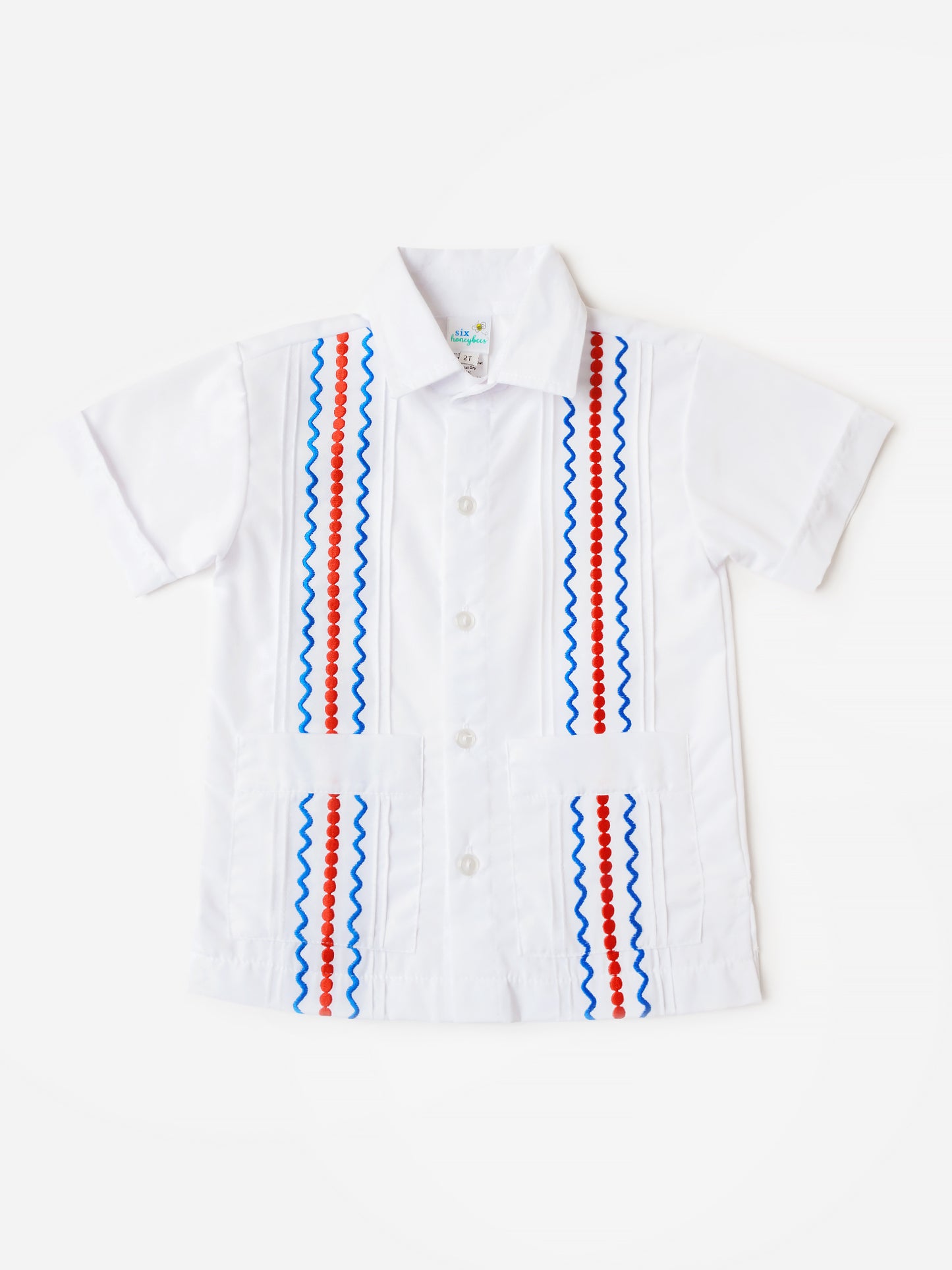 Six Honeybees Boys' Guayabera Shirt - Saint Bernard