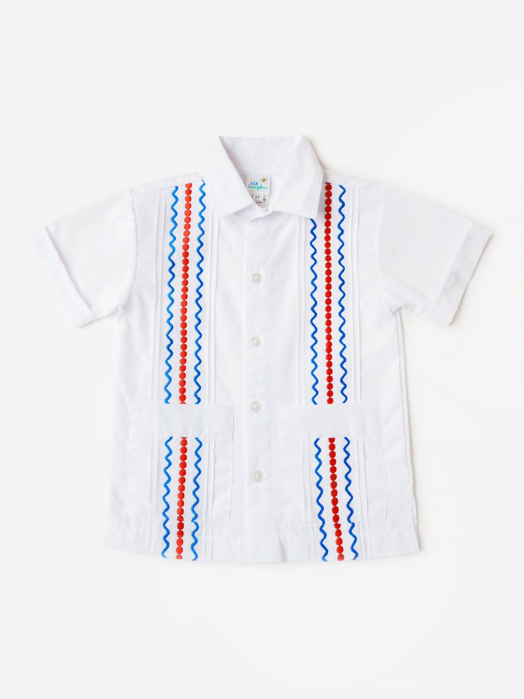 Six Honeybees Boys' Guayabera Shirt - Saint Bernard