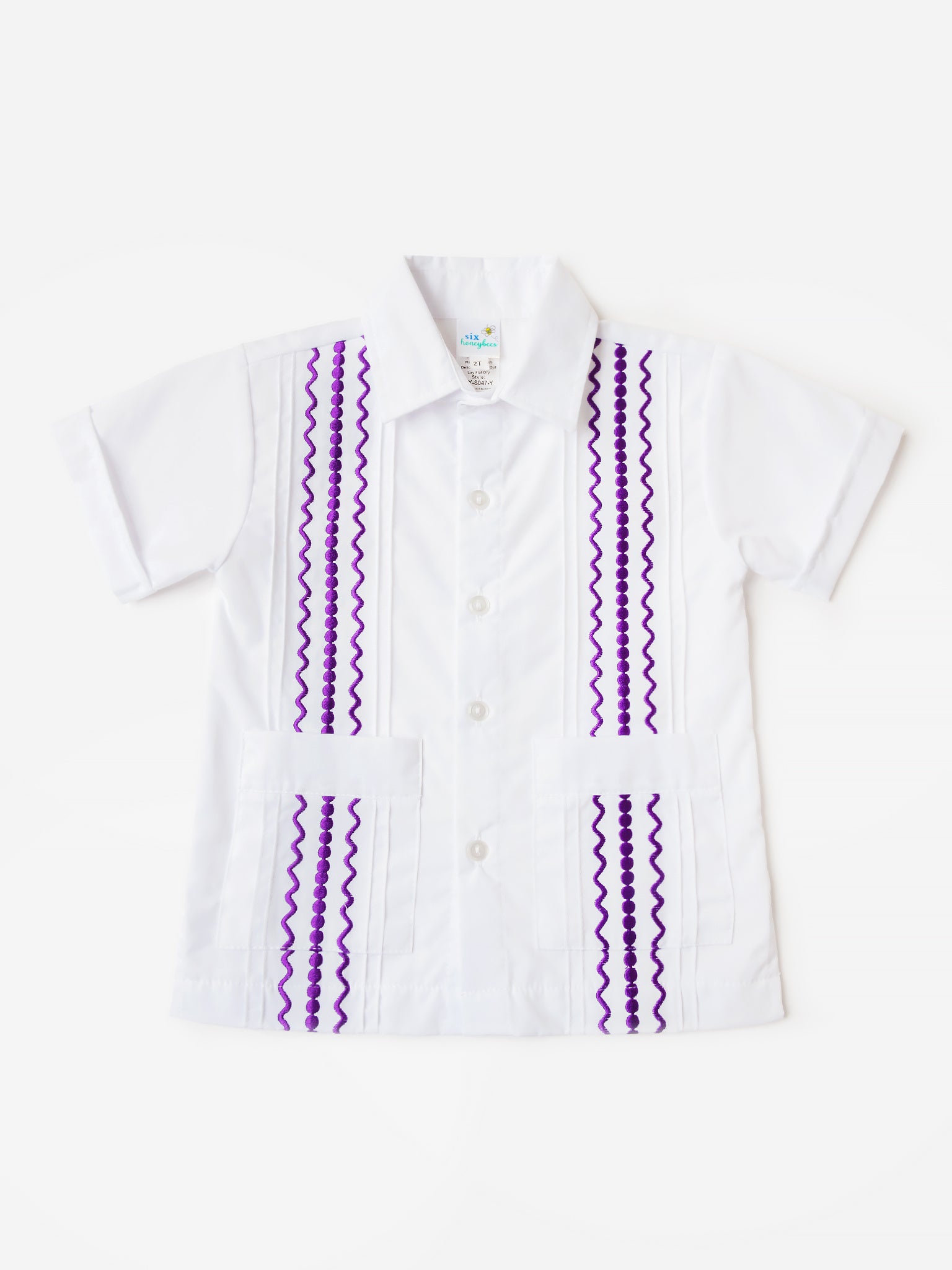Six Honeybees Boys' Guayabera Shirt - Saint Bernard