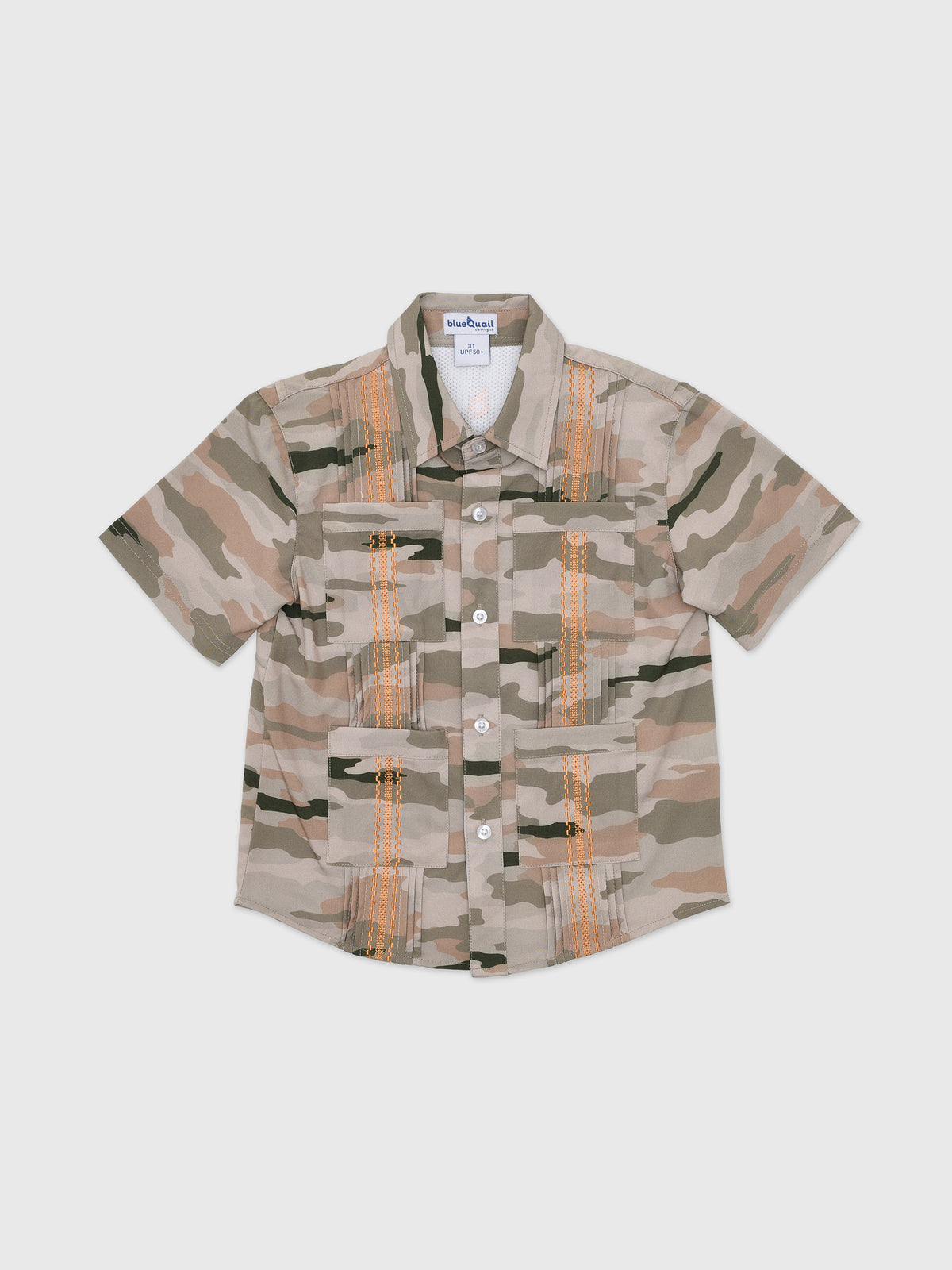 Blue Quail Boys' Short Sleeve Guayabera Shirt - Saint Bernard
