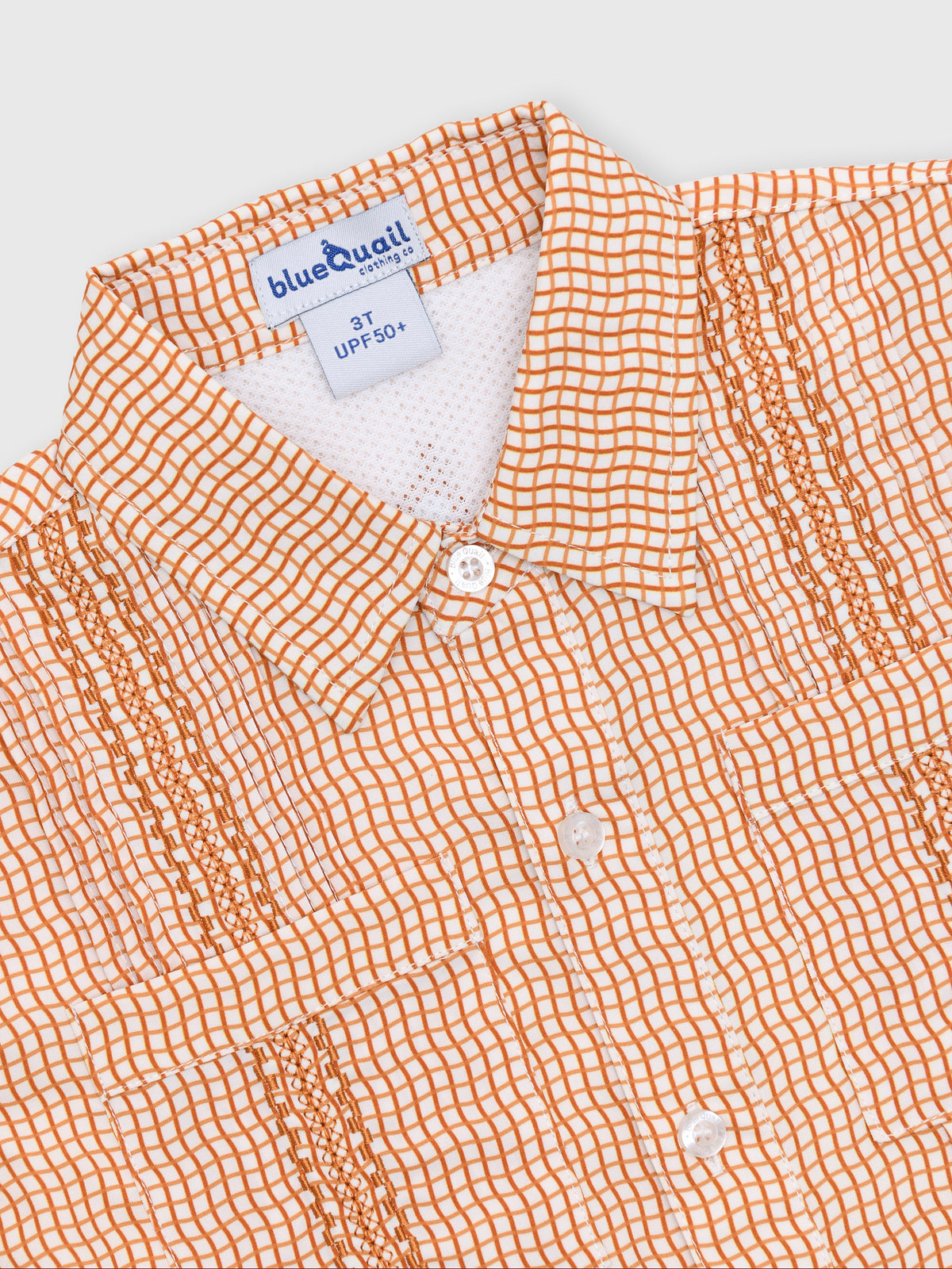 Blue Quail Boys' Short Sleeve Guayabera Shirt - Saint Bernard