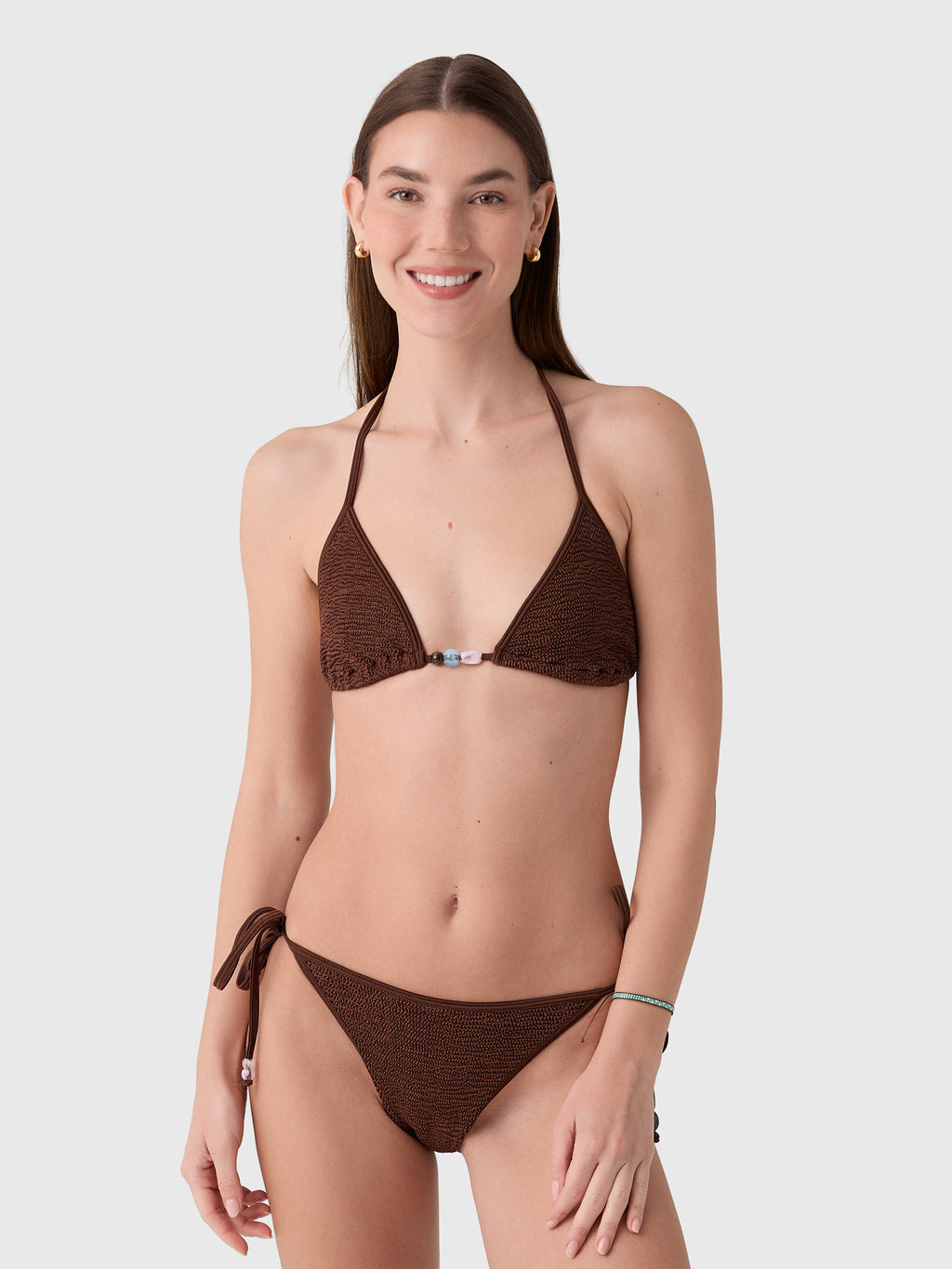 Hunza G Women's Gina Beaded Bikini Set - Saint Bernard