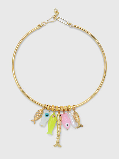 Knotty Bling Go Fish Necklace - Saint Bernard