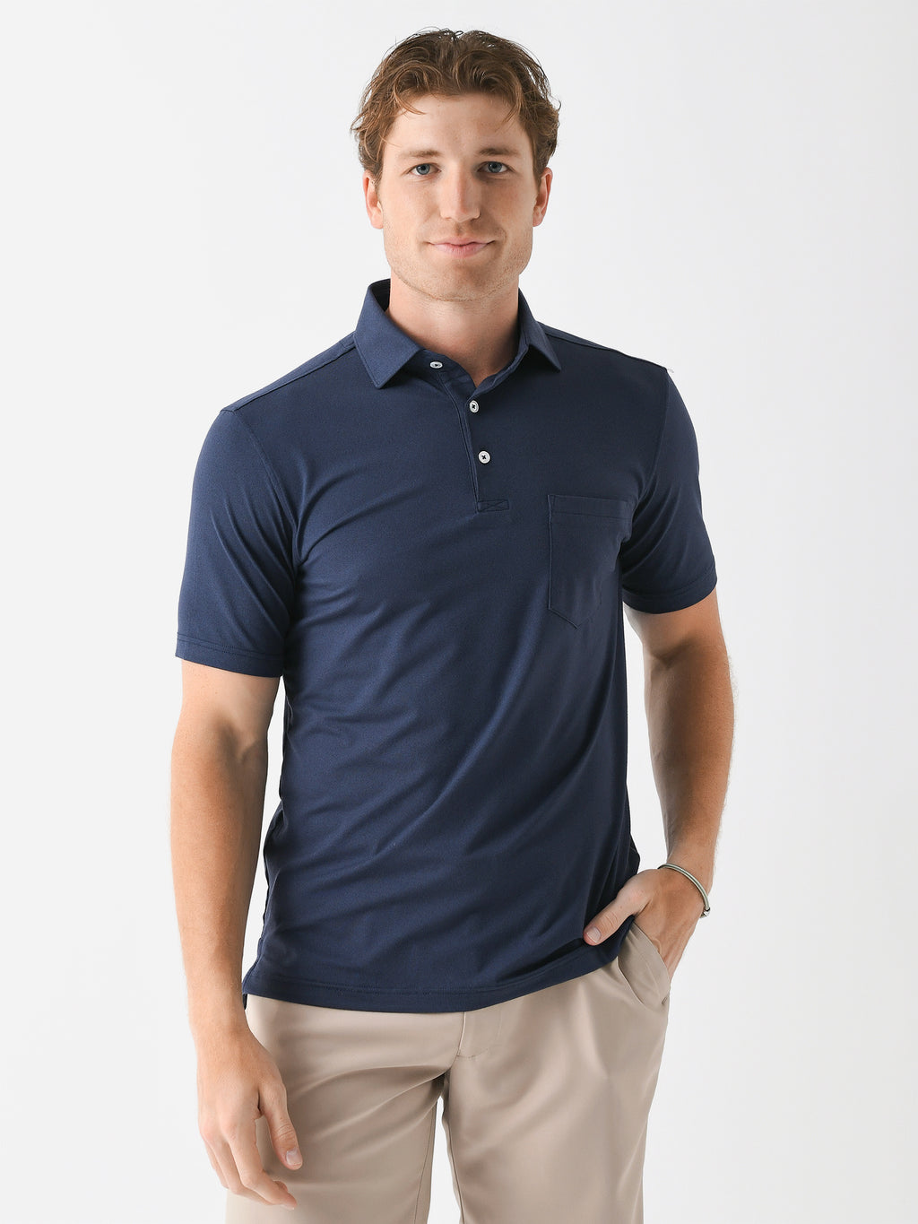 Harlestons Men's The Seaside Pocket Polo - Saint Bernard