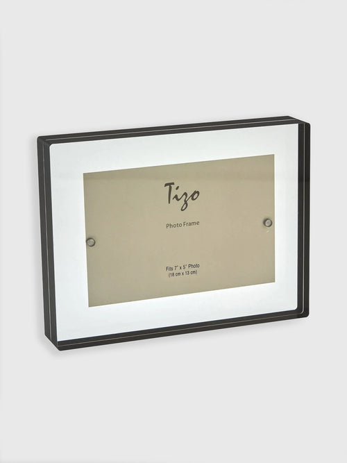 TIZO Lucite Black Border Block 5x7 Photo Frame