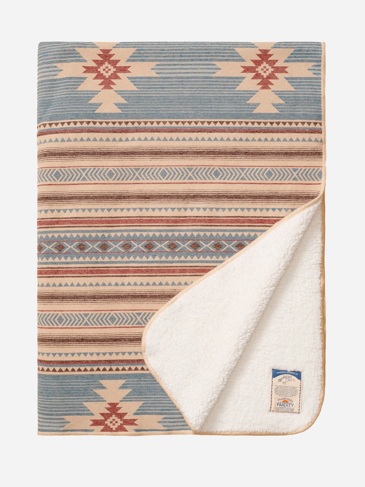 Faherty Brand Sherpa Throw Blanket - Saint Bernard