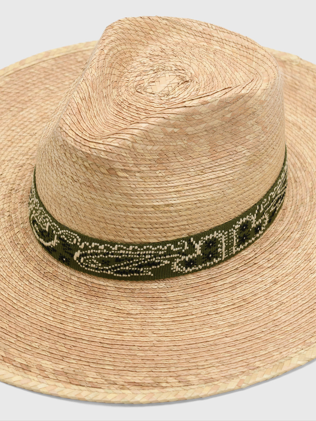 Sunshine Tienda Women's Olive Bandana Palm Hat - Saint Bernard