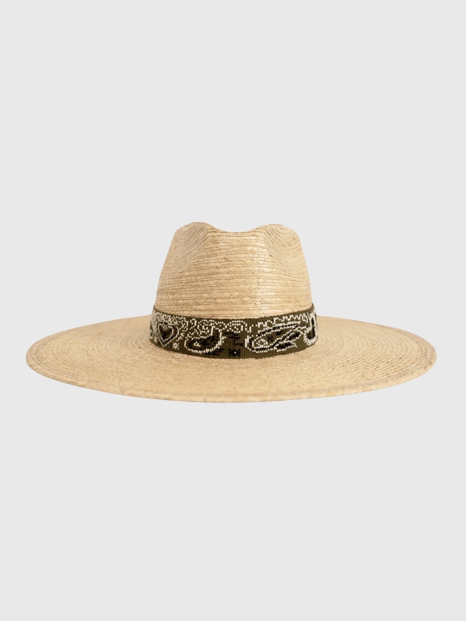 Sunshine Tienda Women's Olive Bandana Palm Hat