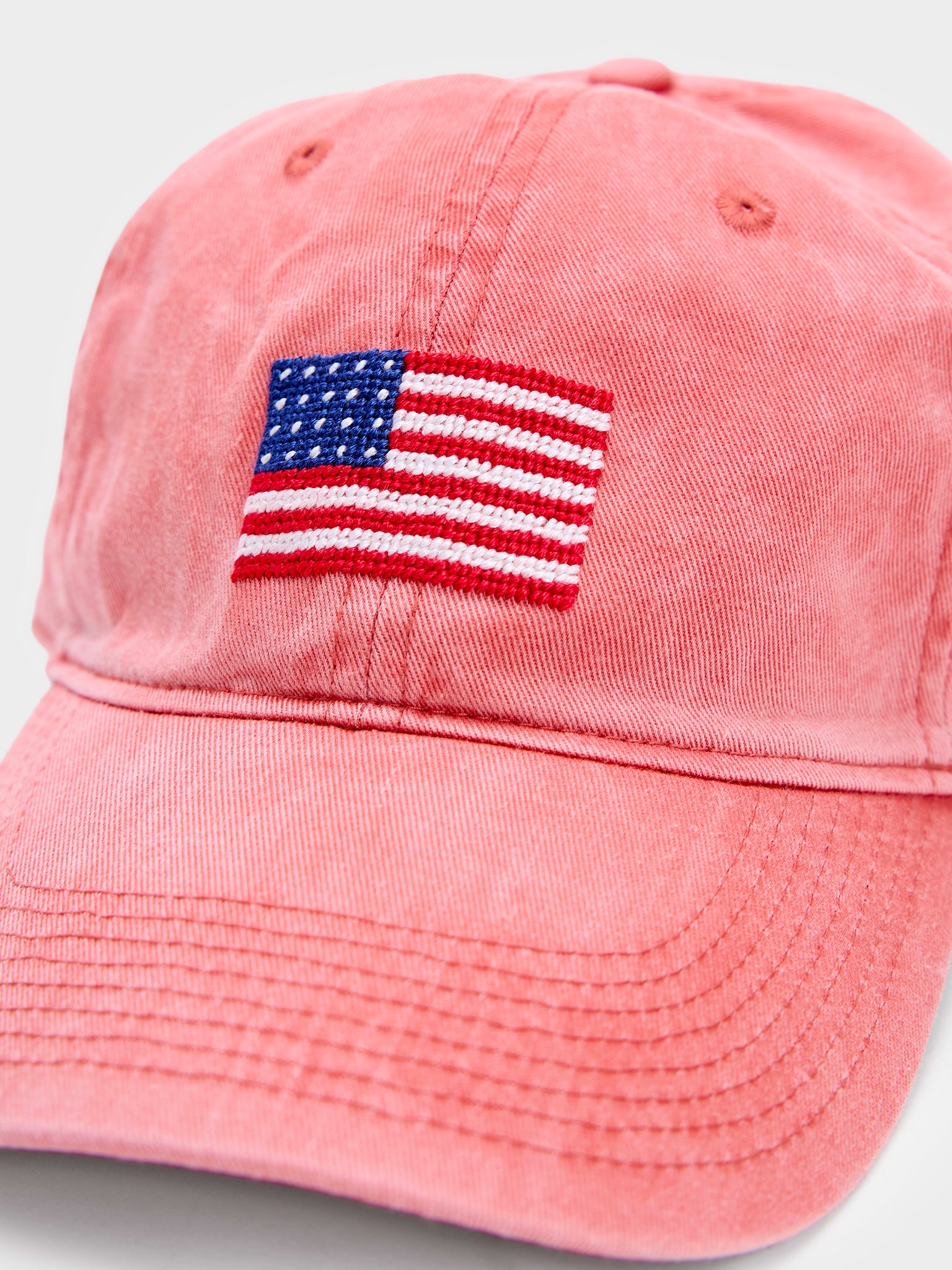 Smathers & Branson American Flag Needlepoint Performance Hat - Saint Bernard