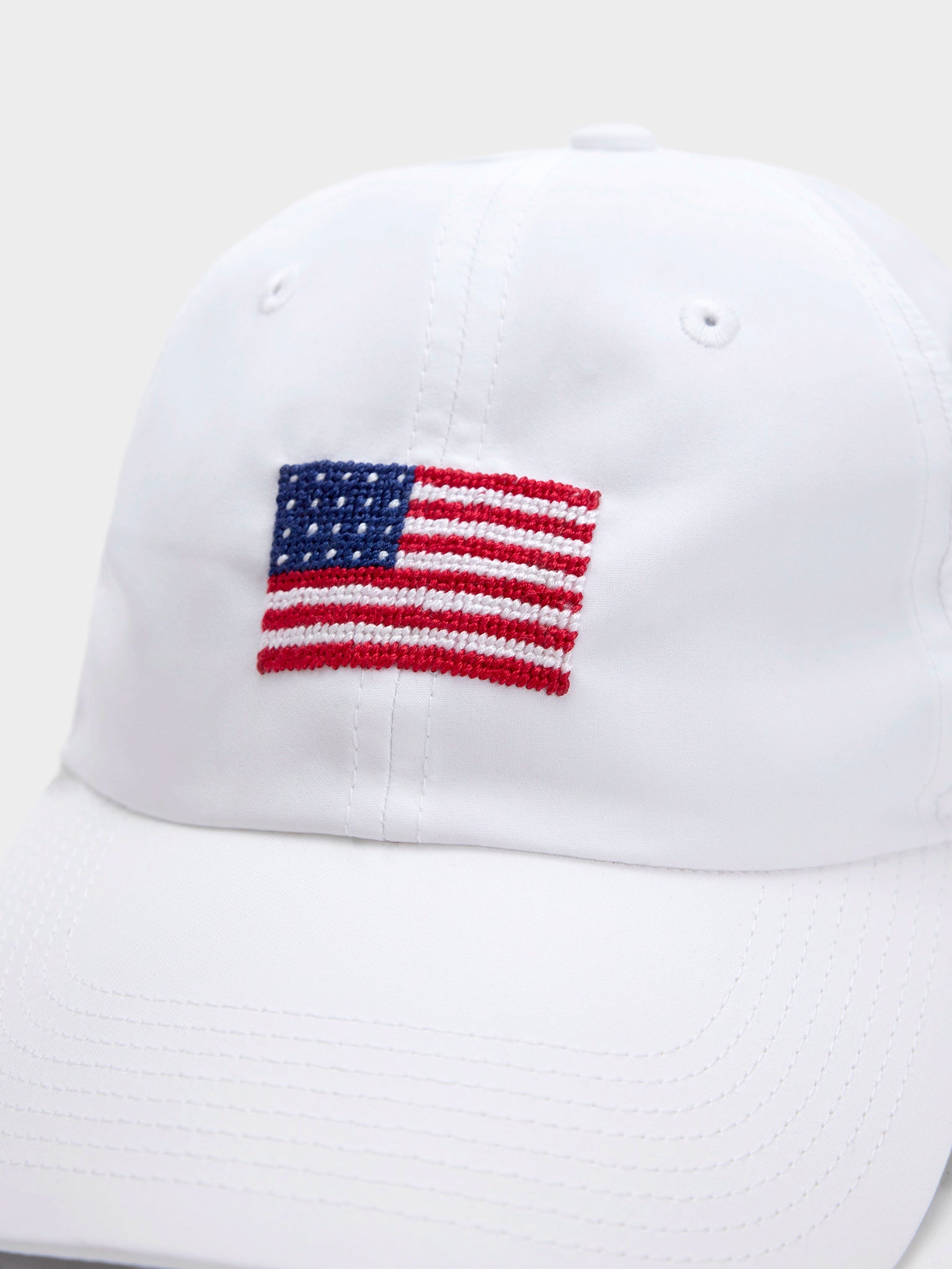 Smathers & Branson American Flag Needlepoint Performance Hat - Saint Bernard