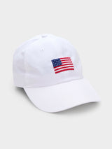 Smathers & Branson American Flag Needlepoint Performance Hat - Saint Bernard