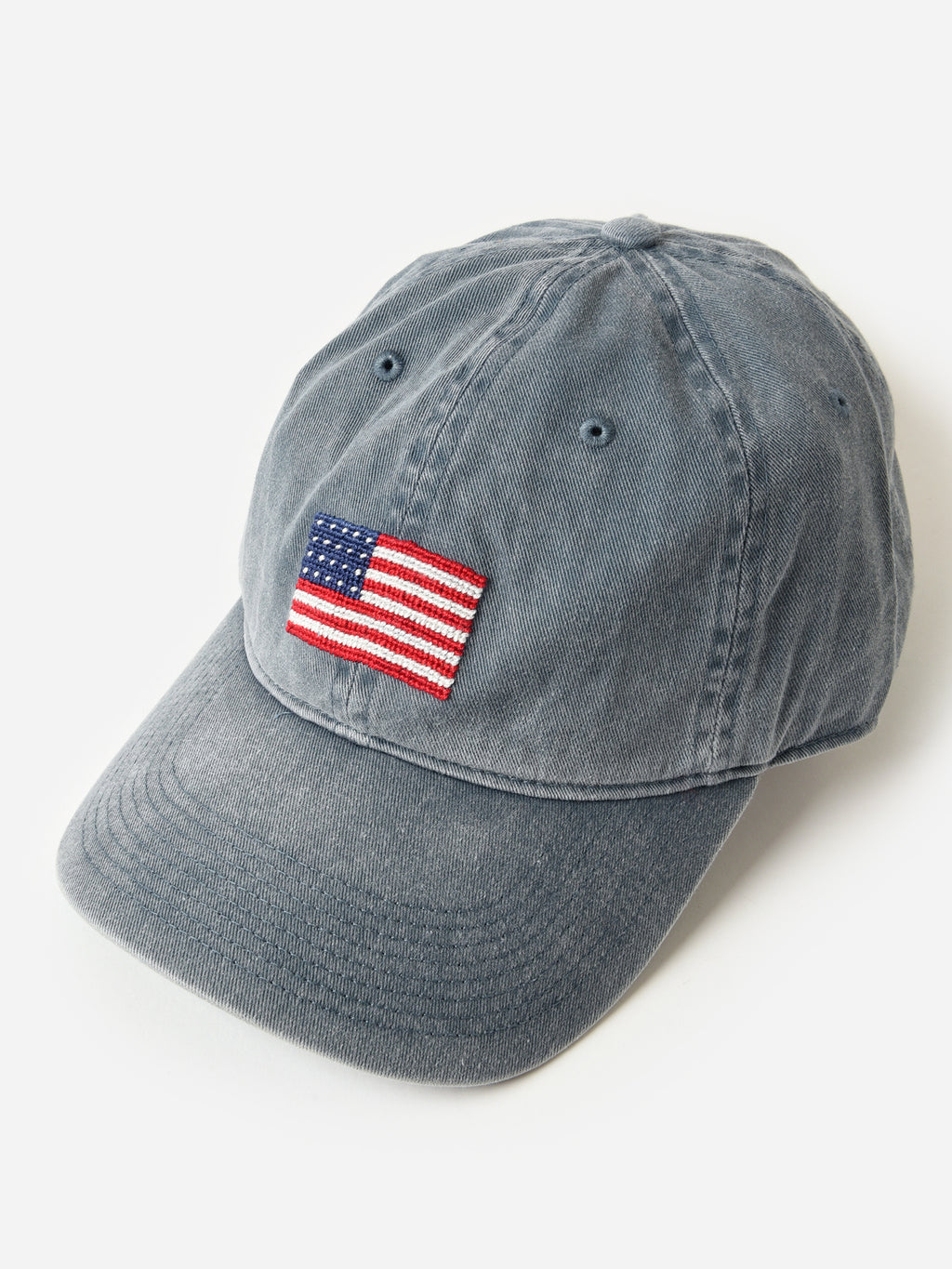 Smathers + Branson American Flag Needlepoint Hat - Saint Bernard