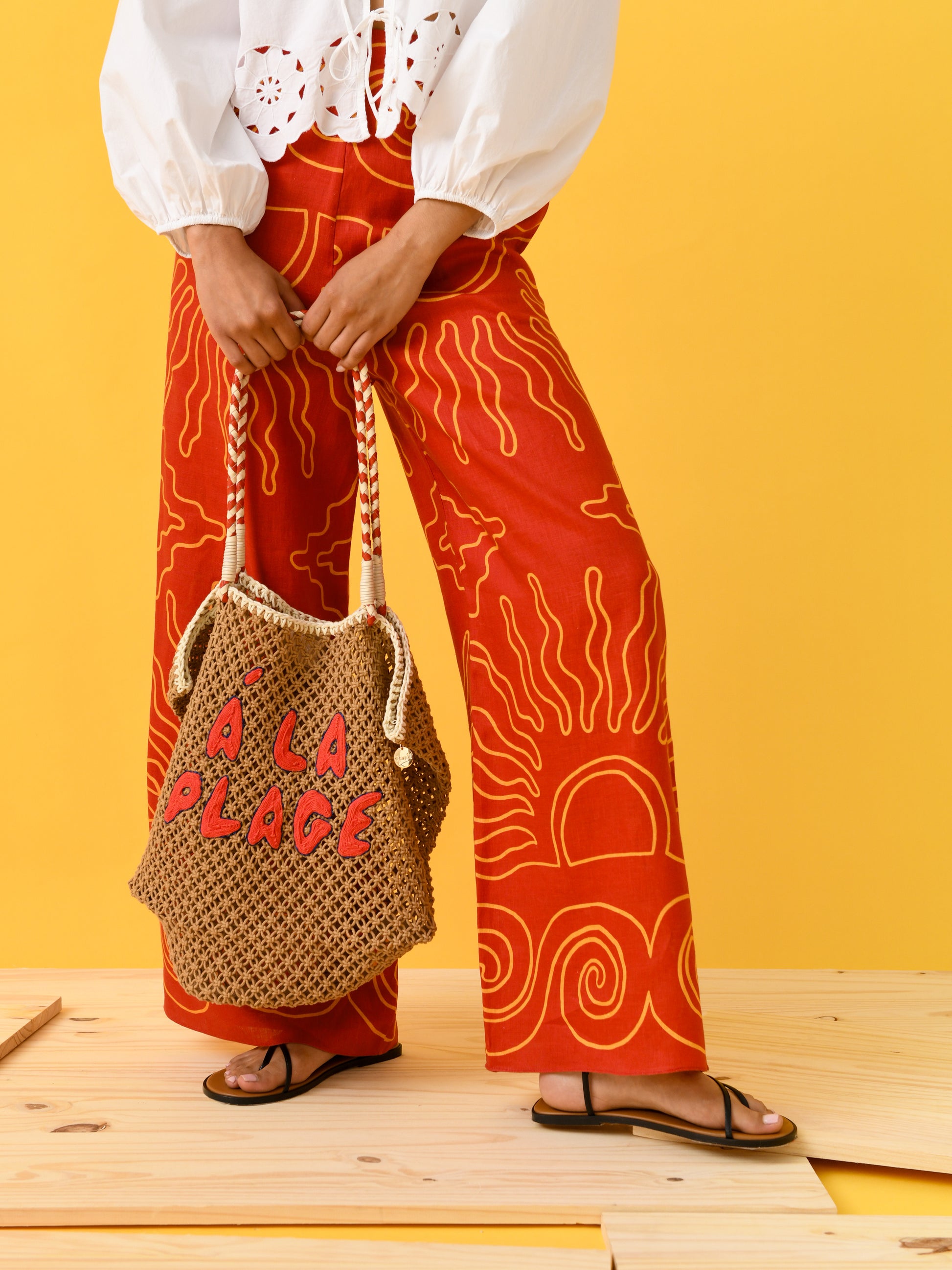 Clare V. L'Été Tote Bag - Saint Bernard