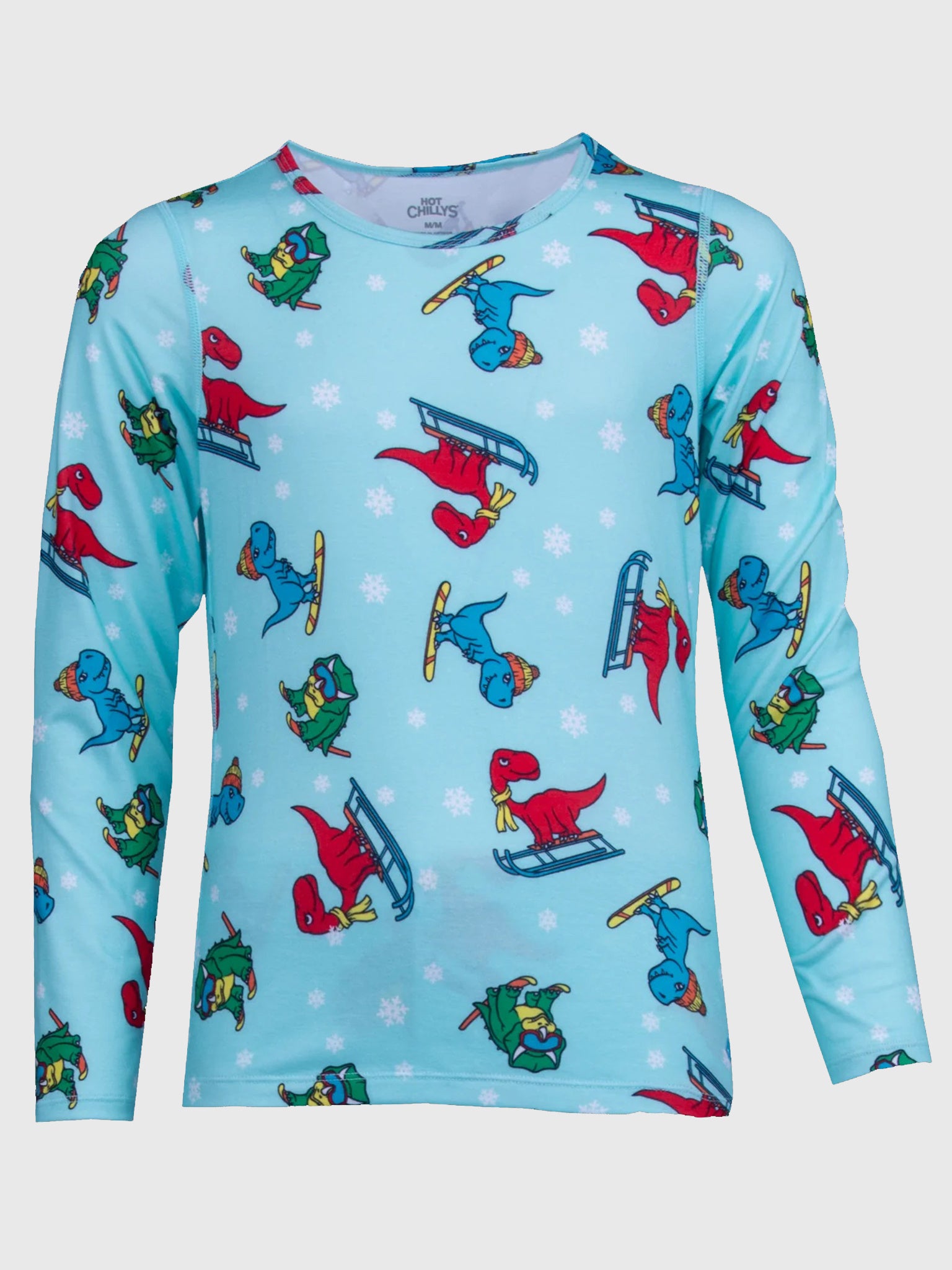 Hot Chillys Kids' Originals Print Crewneck Base Layer Top - Saint Bernard